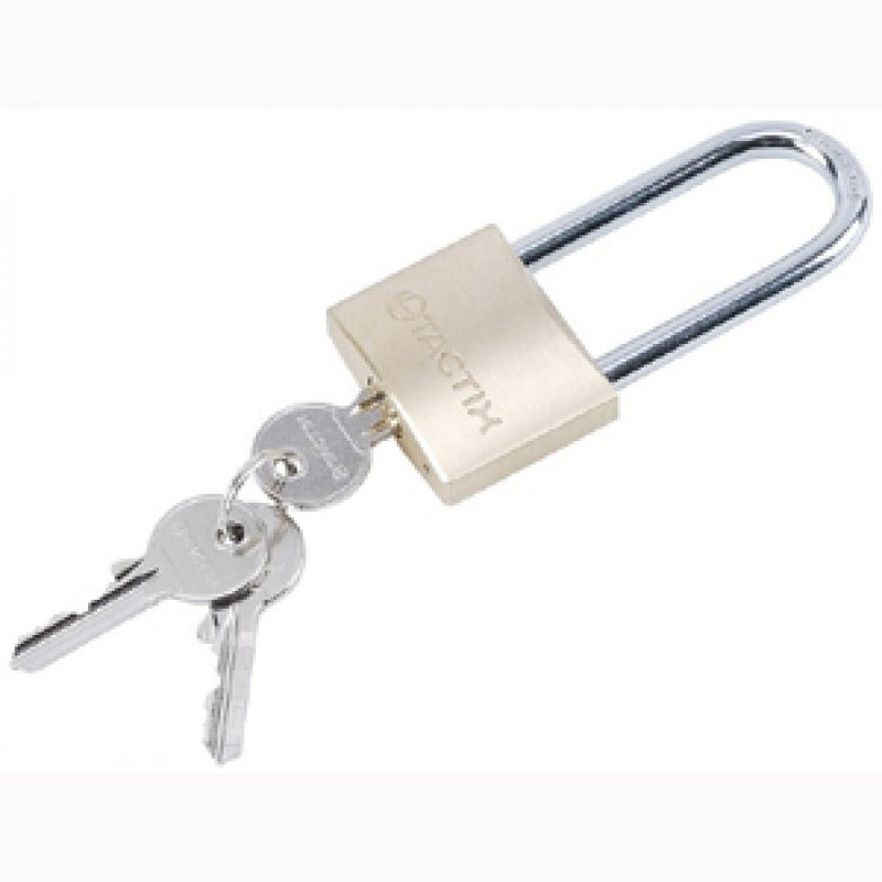 Tactix Padlock Long Shackle 40mm (1-5/8in) Brass