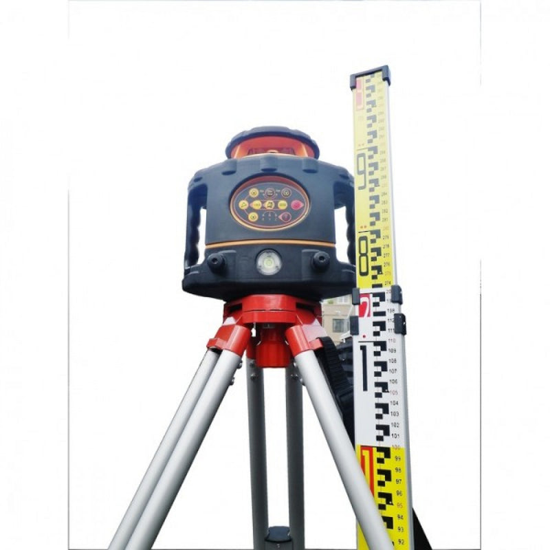 Waterproof Dual Slope Laser W/ Receiver Tripod & Staff