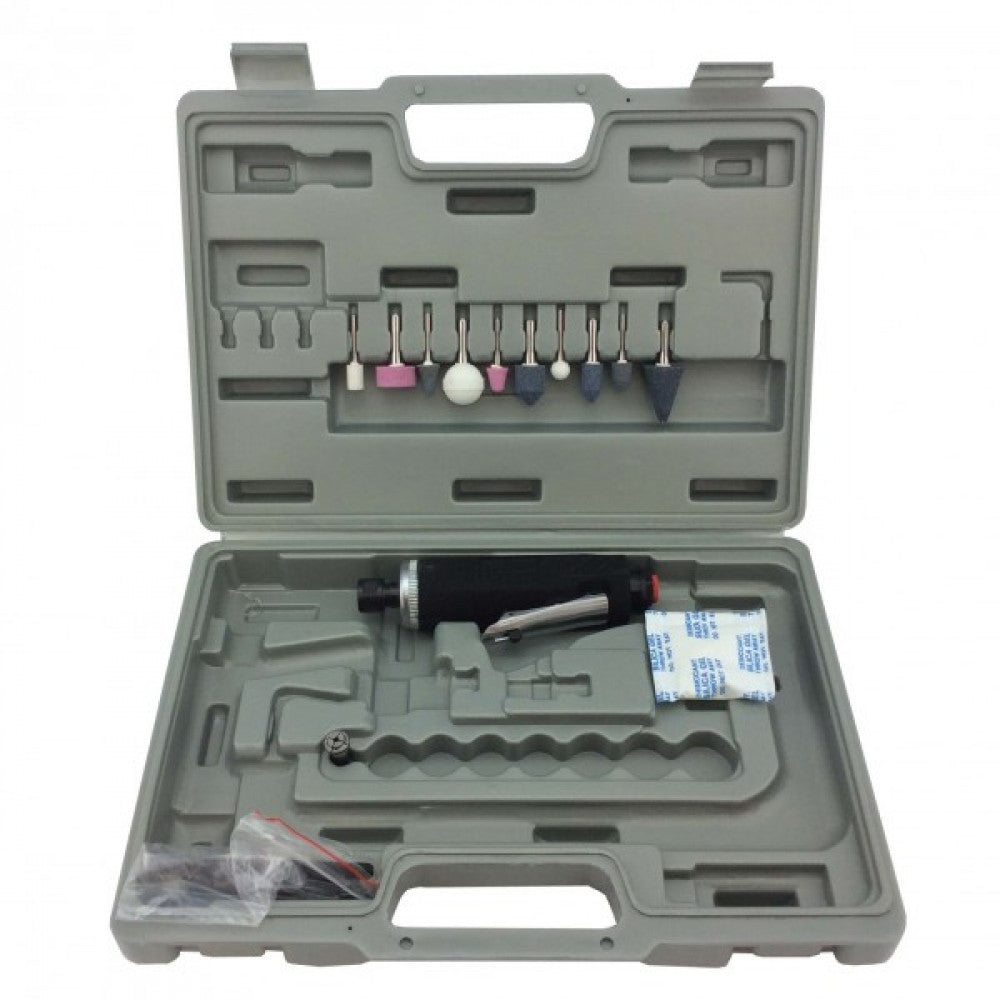 Air Die Grinder Kit 6mm Collet 10 Stones In Case TPT-521K