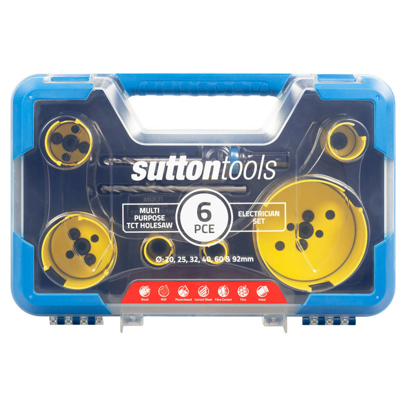 Sutton Multipurpose TCT Holesaw Electrician Set