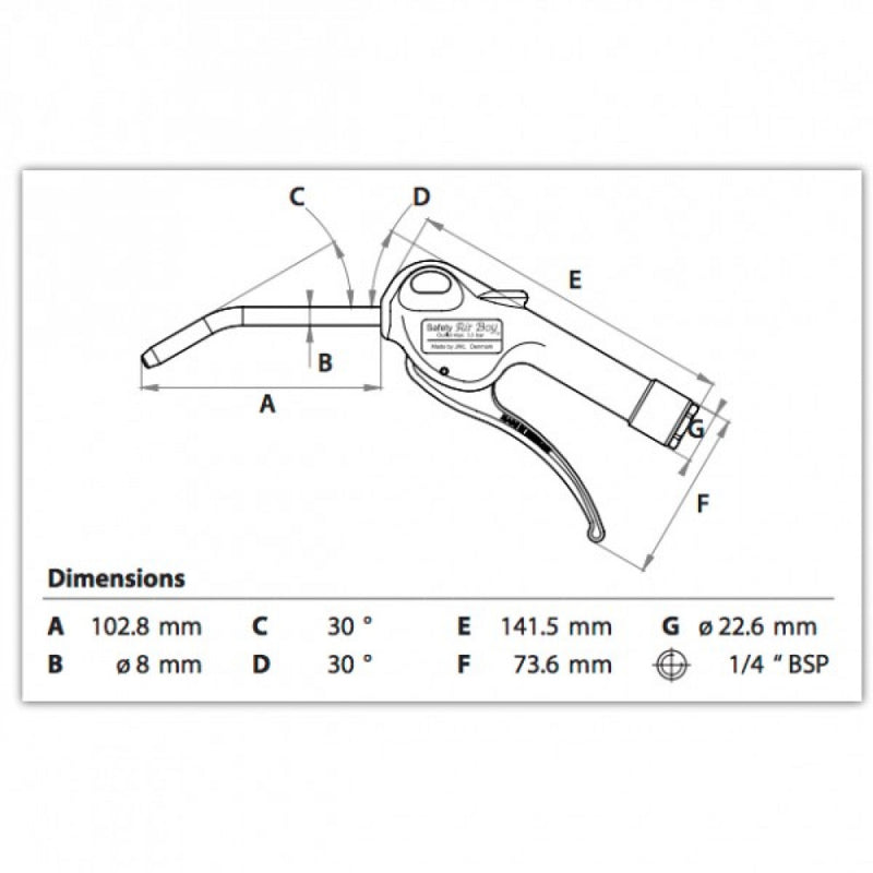 Air Boy 8mm Bent Pipe SafetyAir Boy Blowgun