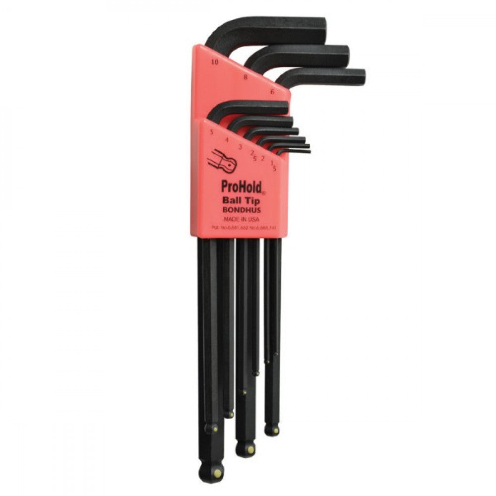 1.5mm-10mm Bondhus 9 Piece Prohold L-Wrench Set