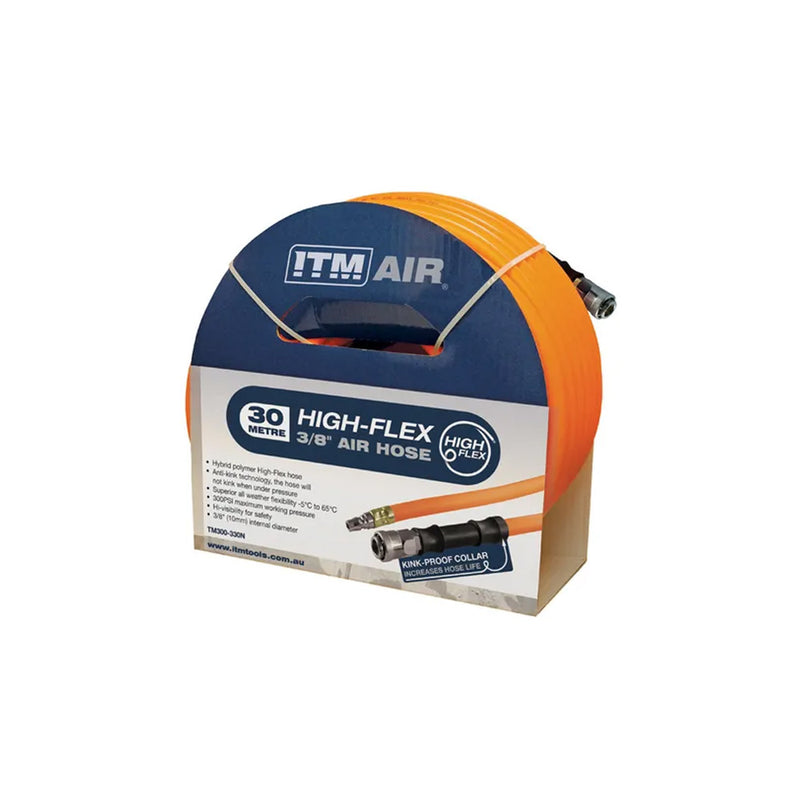 Itm Air Hose 10mm(3/8in) x 30M Hybrid Polymer W/ F