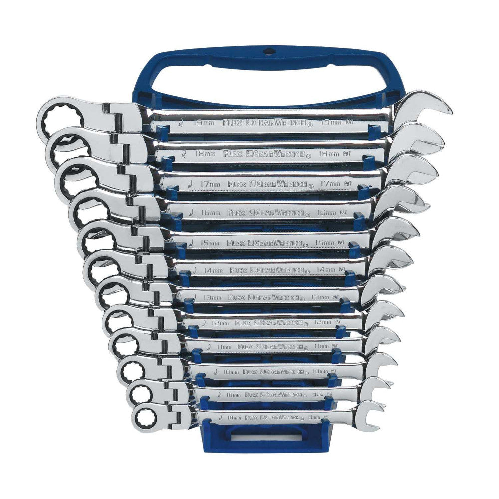 GearWrench Wrench Set Combination Ratcheting Flex Rack MET 12Pc - 9901D