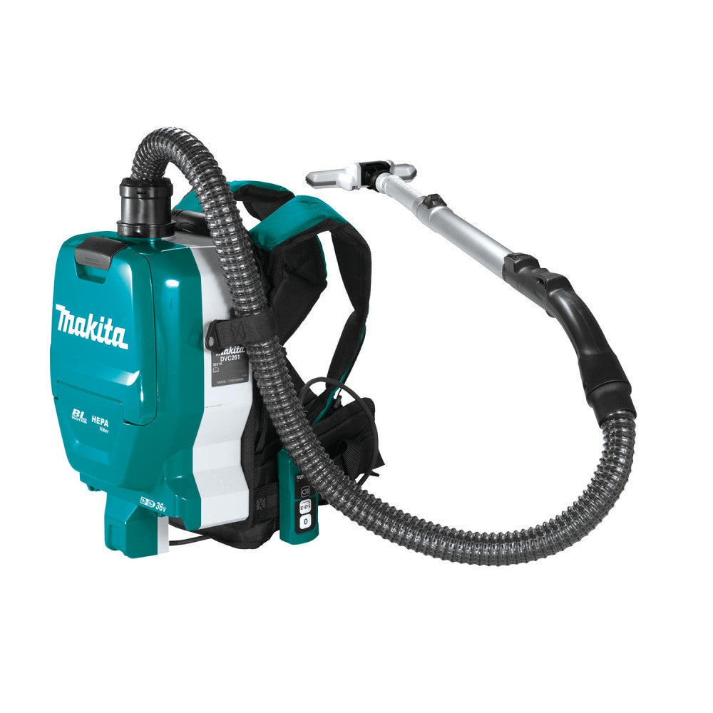 Makita 18Vx2 Cordless 32mm Brushless Backpack HEPA Vacuum (6.0Ah) Kit
