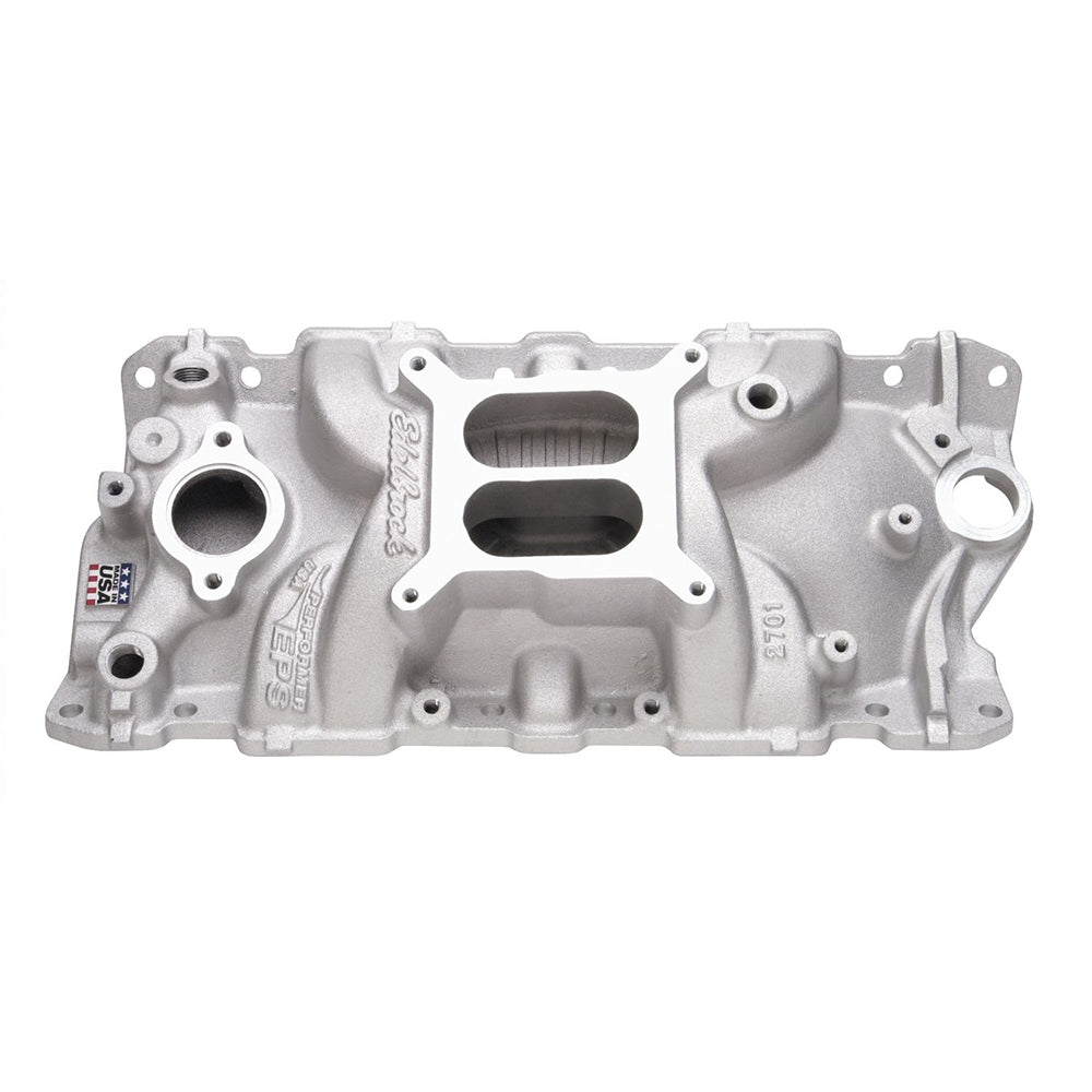2701 Edelbrock Performer EPS Intake Manifold For Small-Block Chev (Satin Finish)