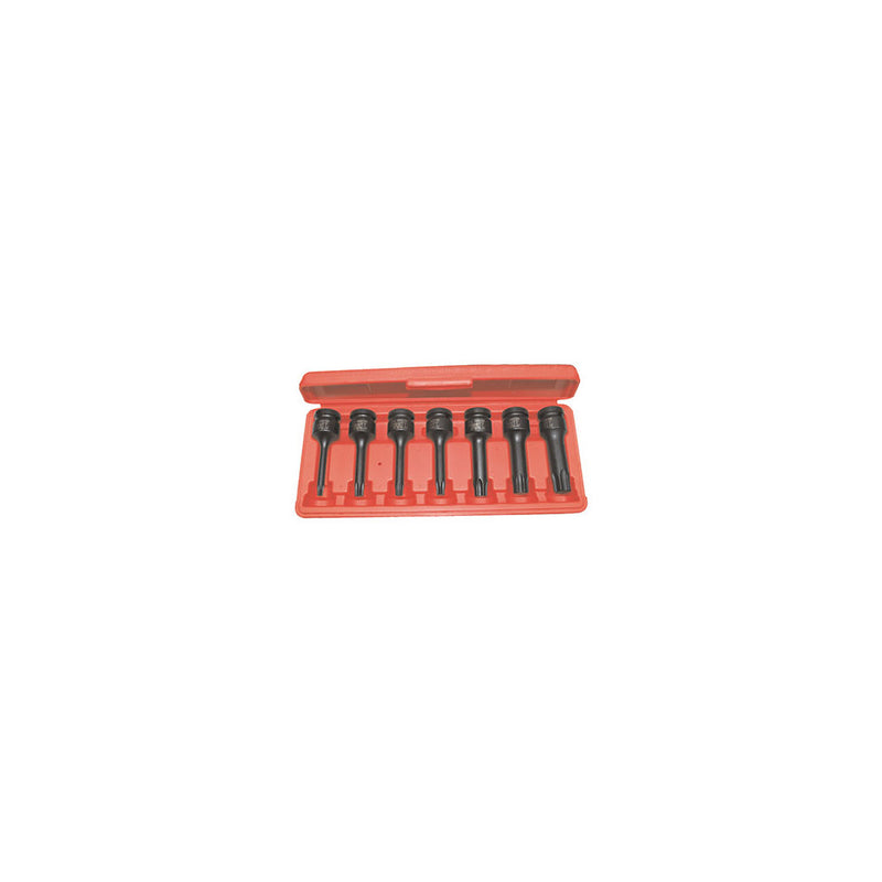 T&E Tools 1/2" Dr. T30-T70 Impact Torx Set 60mm Long