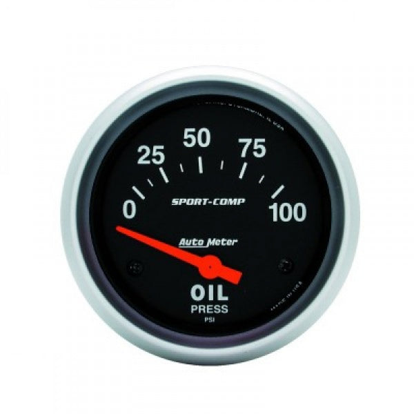 Autometer Sport-Comp Oil Pressure 0-100 Psi