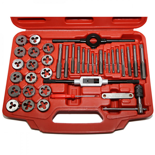 T&E Tools 40Pc Metric Tap And Die Set