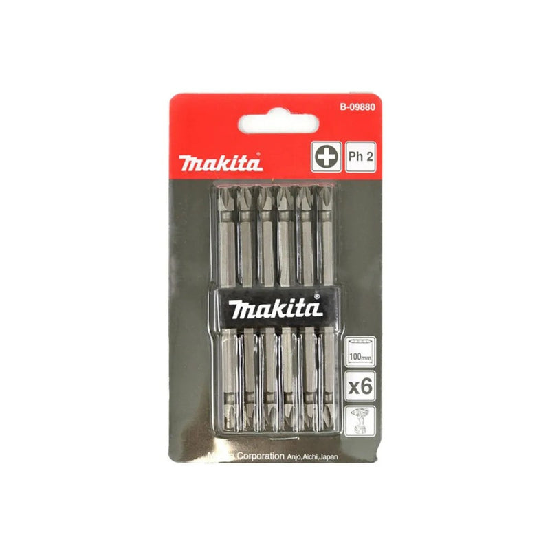 PH2x100mm Double Ended Screwdriver Bit 6pc/set