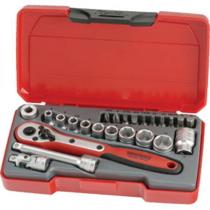 Teng 24Pc 1/4in Dr. Mini Metric Socket Set