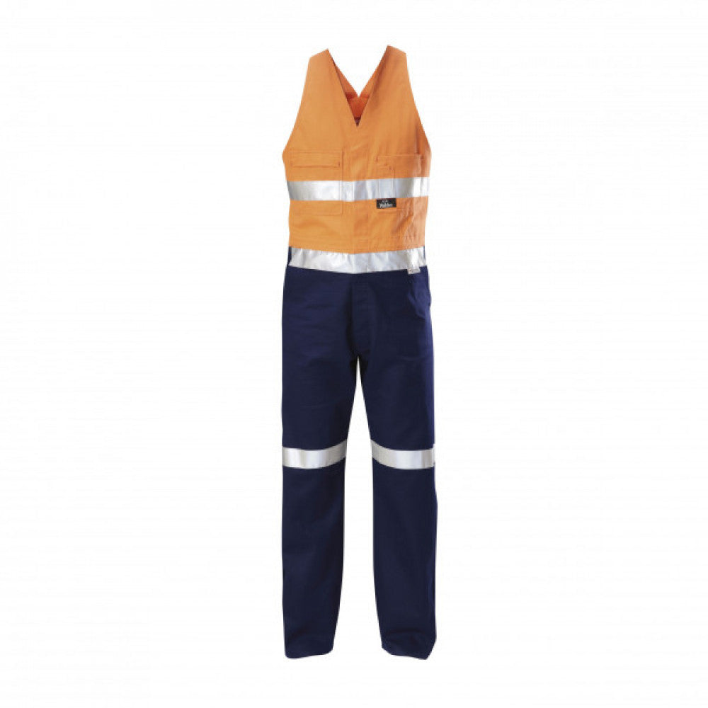 Hard Yakka 2 Tone Cotton Drill Action Back Overall W Tape
