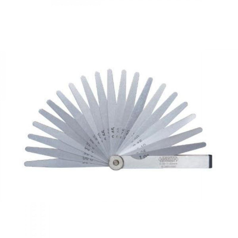 Insize Feeler Gauge (.05-.30 x .05mm/.40-1mm x .10mm) 100mm x 13 Leaves