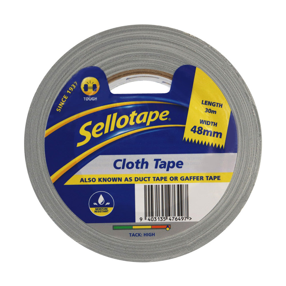 Sellotape 4705S Cloth Silver 48mmx30m Pk 3
