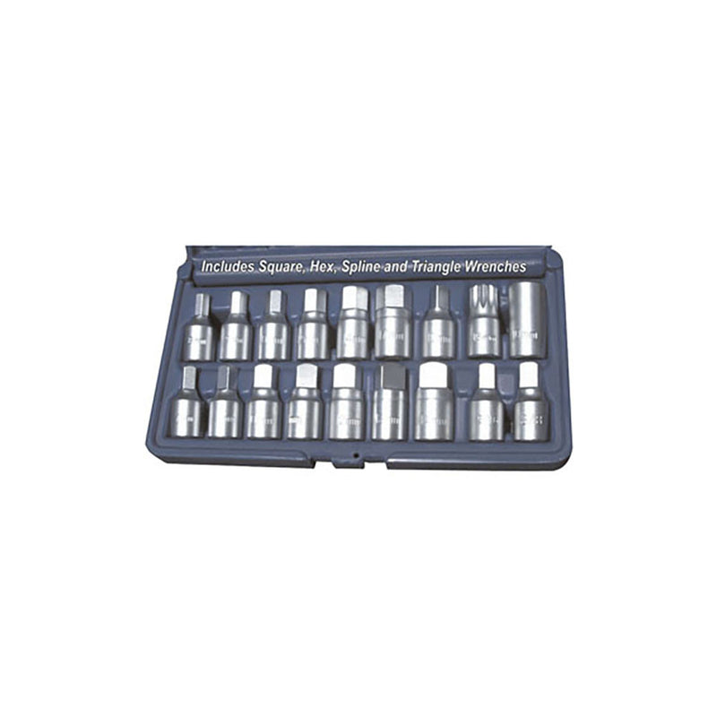 T&E Tools 18Pc Master Drain Plug Key Set