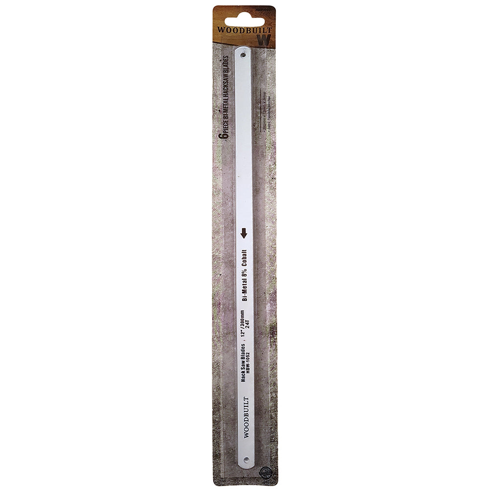 Woodbuilt 6Pc 300mm Bi-Metal Hacksaw Blades
