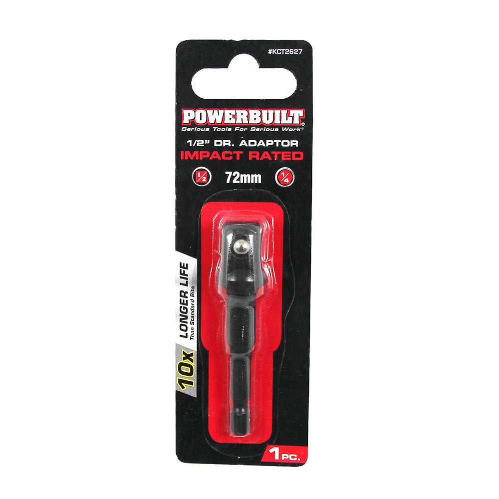 Powerbuilt 1/4" Adaptor - 1/2Dr - 72mm