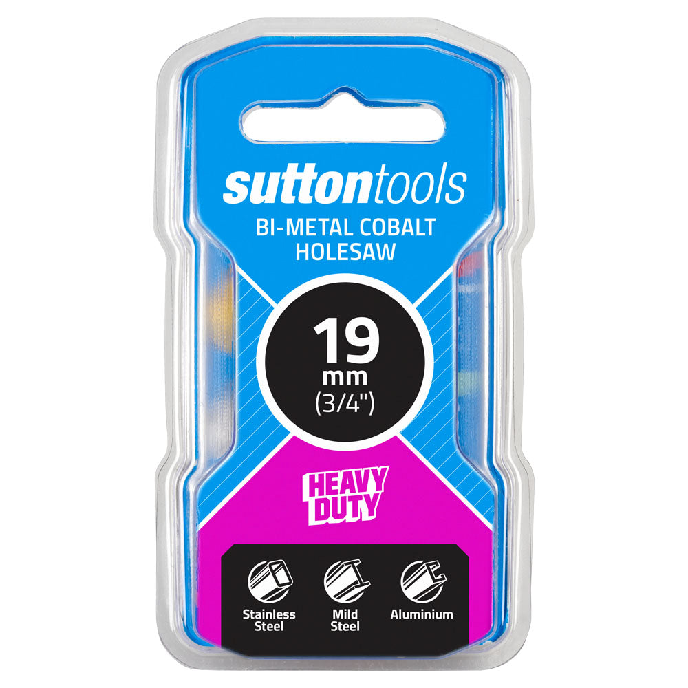 19mm Sutton Tools Bi-Metal Cobalt Holesaw