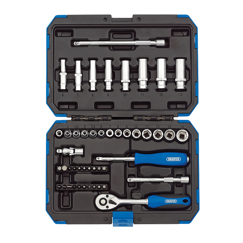 DRAPER 1/4 Inch Drive Metric Socket Set - 47pc