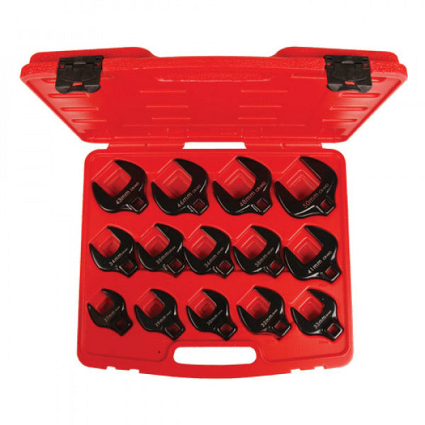 AmPro Crowfoot Wrench Set 14pc-1/2"Dr 27-50mm