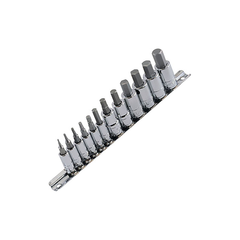 Genius 1/4" Dr. And 3/8" Dr. 12Pc 2-12mm Inhex Set*Nr*
