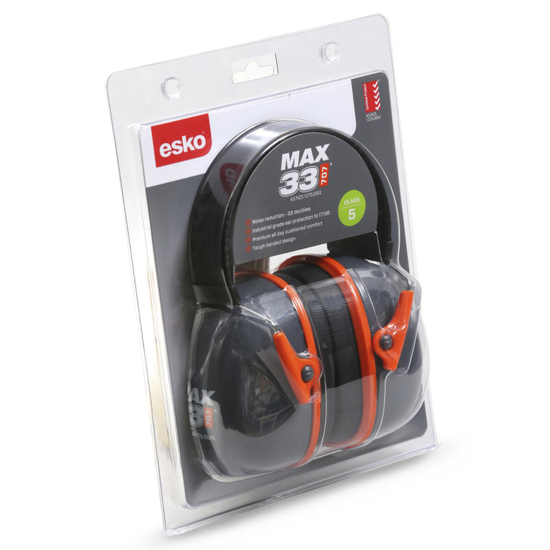 Esko MAX33 707 Banded Earmuff, 33dB Class 5