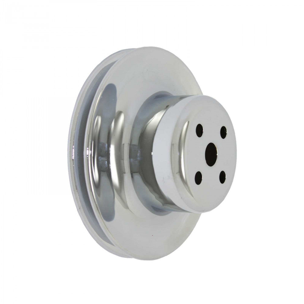TSP Ford Small Block Single-Groove Chrome Steel Water Pump Pulley#8970