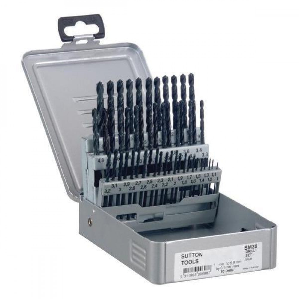 1-5.9x0.1mm Steps Blue Drill Set Metal Case Sutton SM30