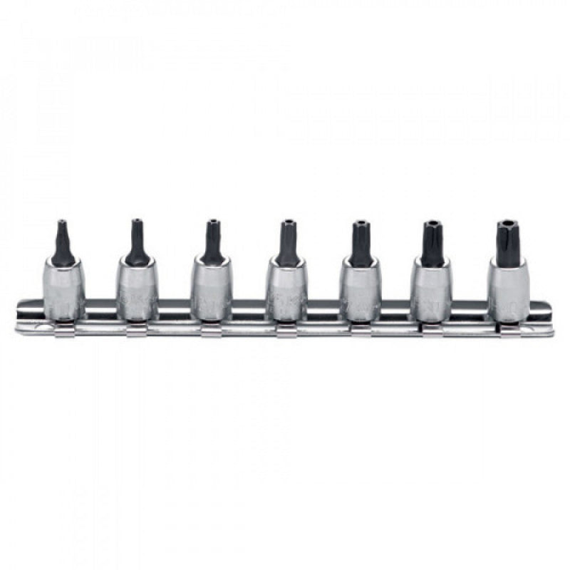 Koken 1/4"Dr Tamper Proof Torx Socket Set On Rai L7pc