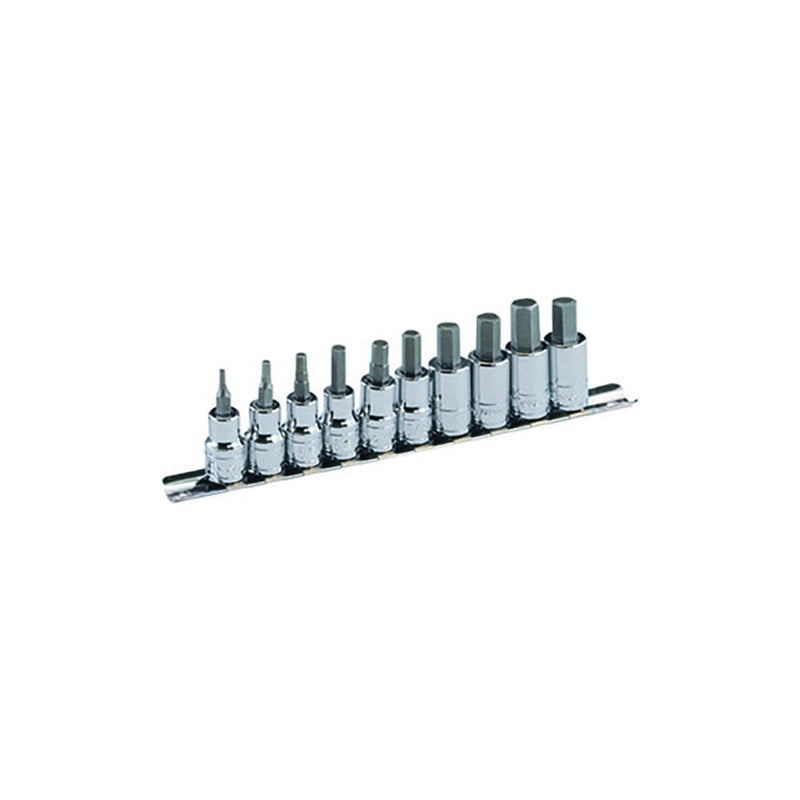 Genius 10Pc 3/8" Dr. 3 - 12mm In-Hex Socket Set