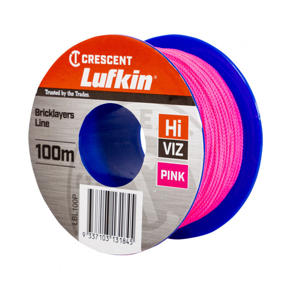 Crescent Lufkin Pink Bricklayers Line 100m x No. 8