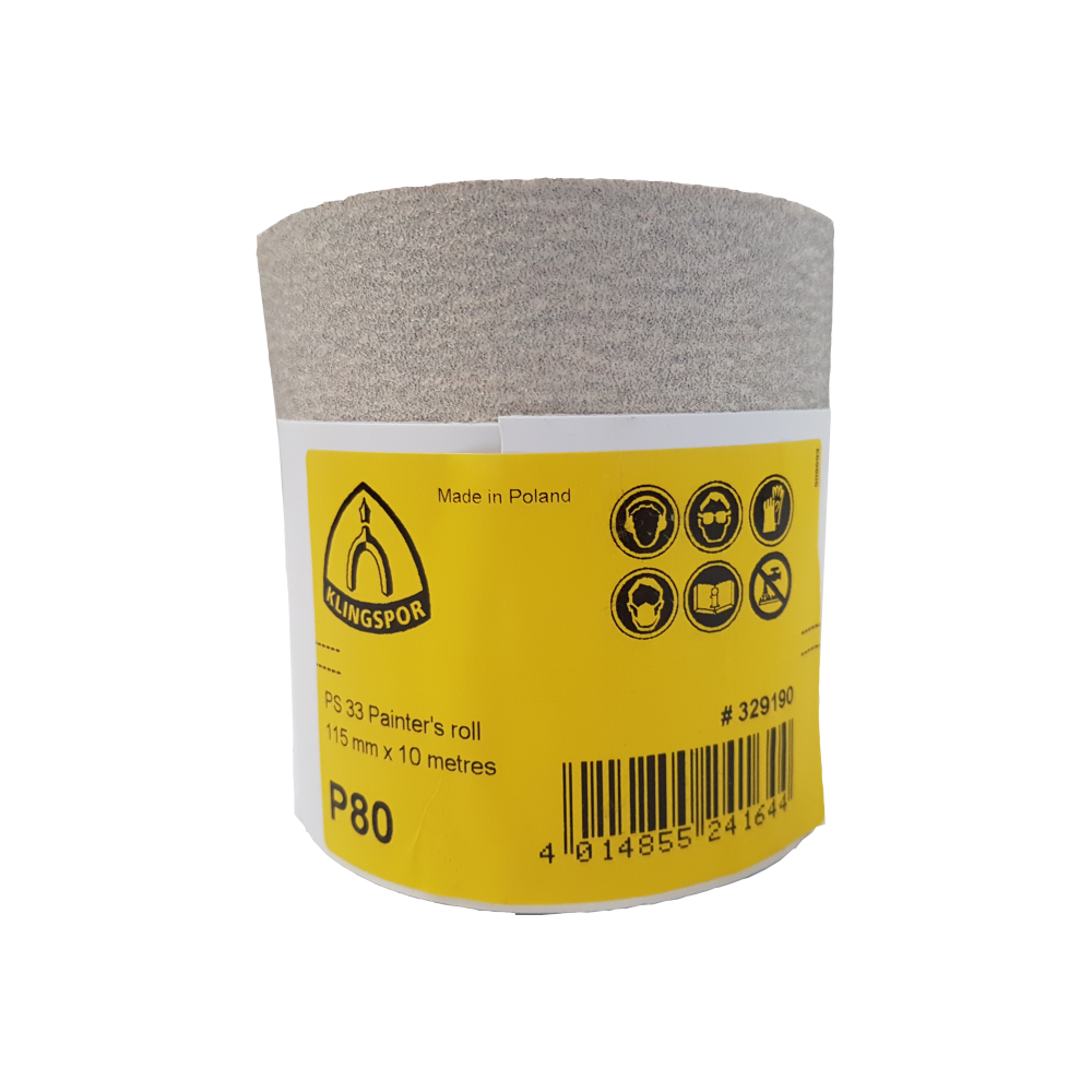 Klingspor PS33 Zinc Stearate Roll - 115mmx10mtr, 240g