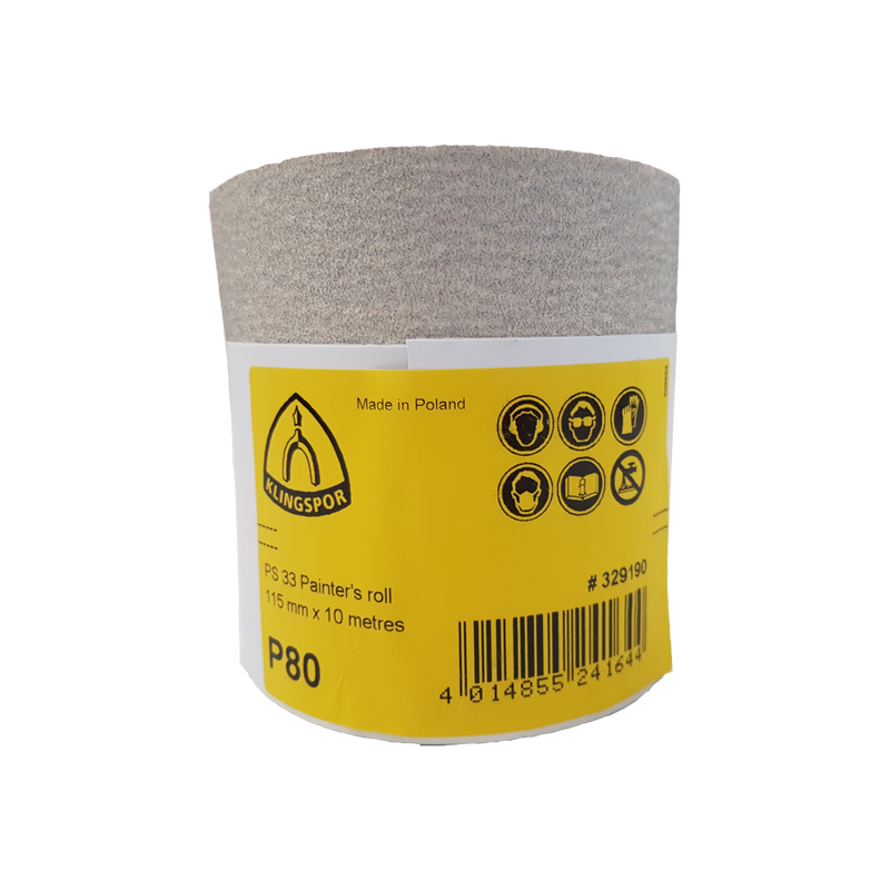 Klingspor PS33 Zinc Stearate Roll - 115mmx10mtr, 80g