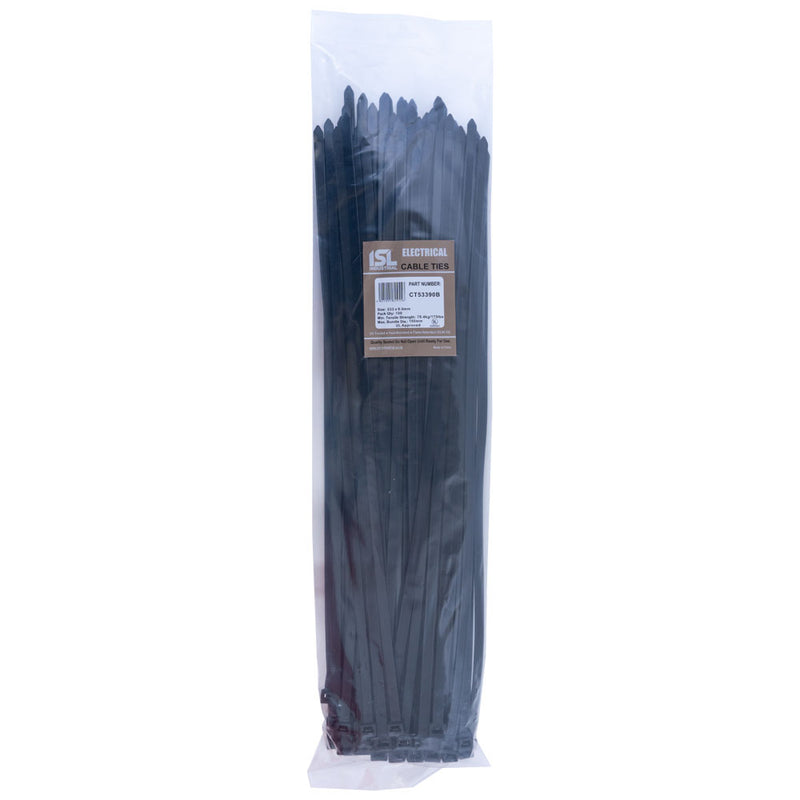 Isl 533 x 9.0mm Uv Nylon Cable Tie - Blk. - 100Pk