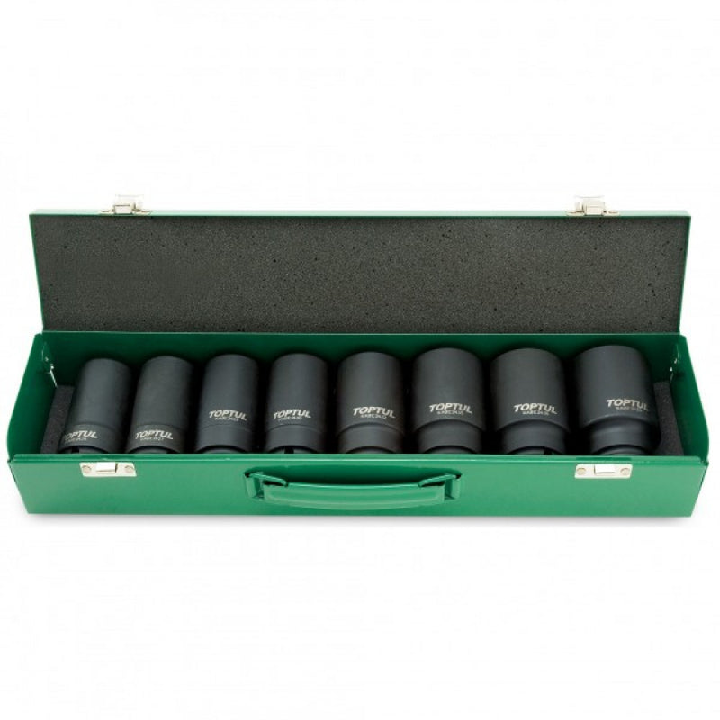 Toptul Impact Socket Set Deep 3/4" Drive 8pce