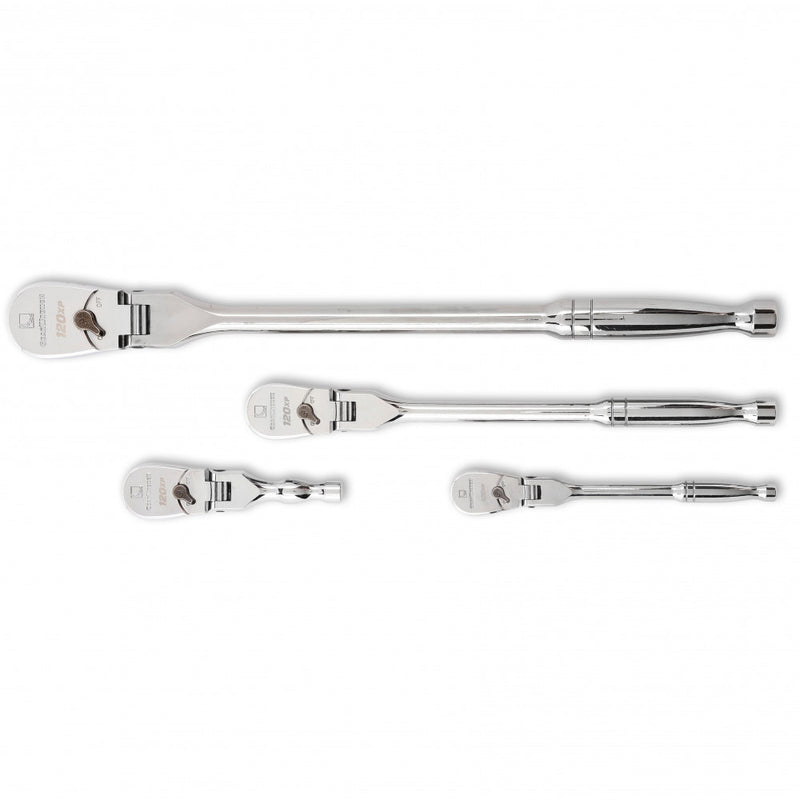 GearWrench 4Pc 1/4", 3/8" & 1/2" Drive 120XP™ Flex Head Teardrop Ratchet Set