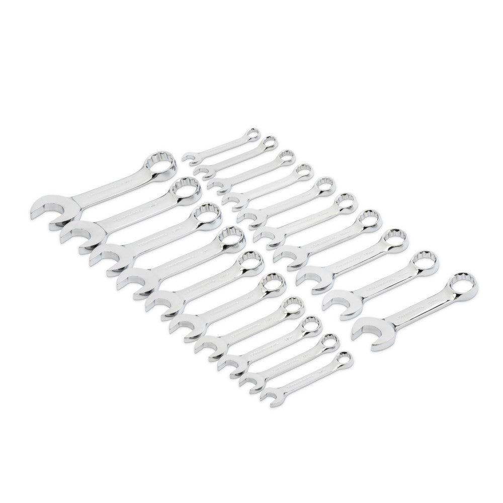 GEARWRENCH 20Pc 12-Point SAE & Metric Stubby Combination Wrench Set