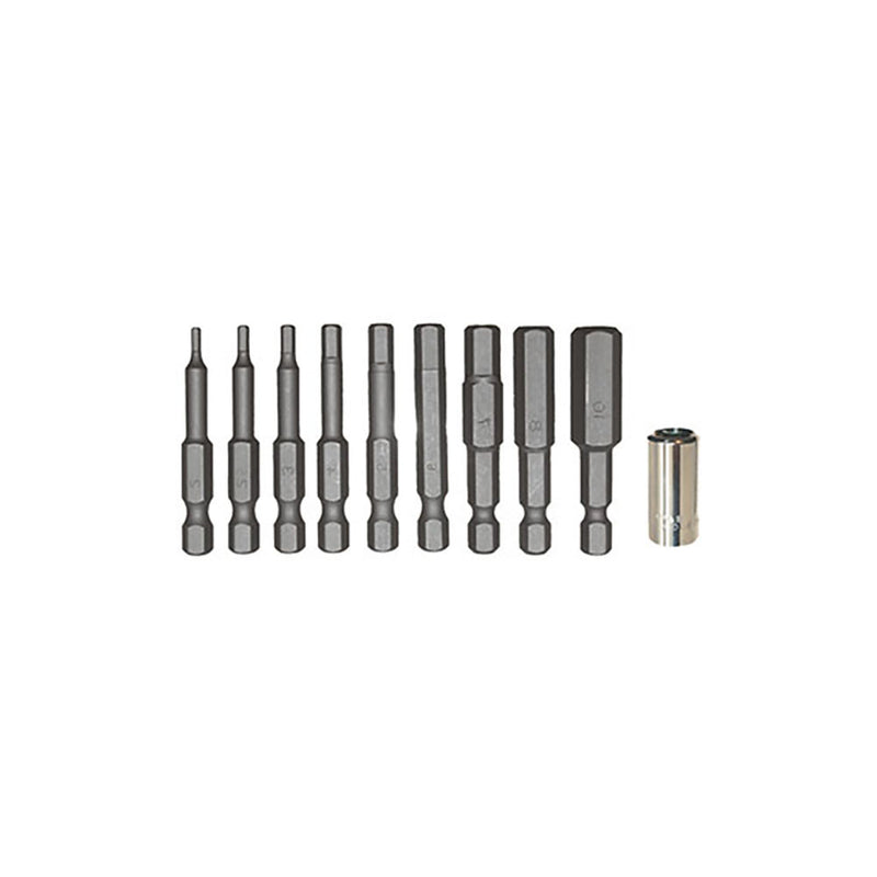 T&E Tools 10 Piece Metric Tamper In-Hex Power Bit Set