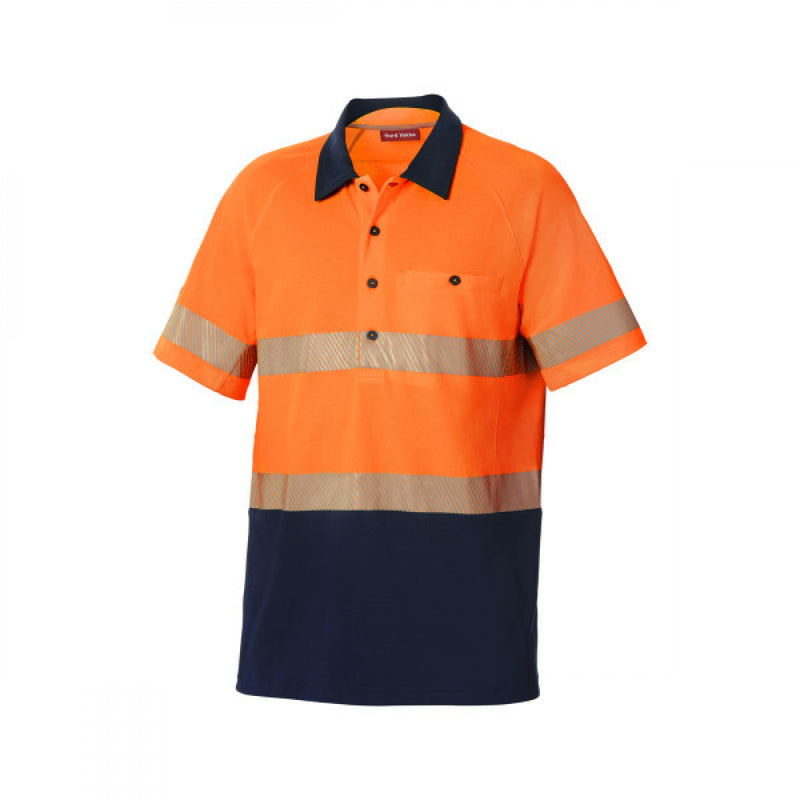 Hard Yakka Koolgear Hi-Vis 2 Tone T-Shirt Vent Polo W Seg Tape