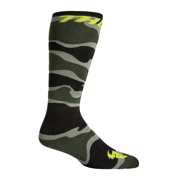 Socks S22 Thor MX Camo Green/Acid Size 10-13