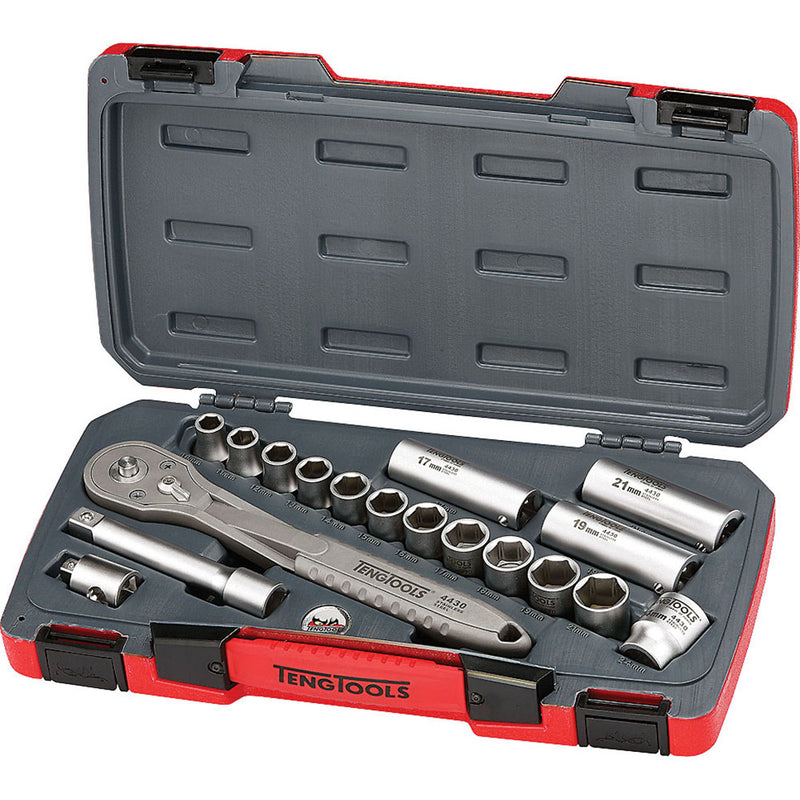 18Pc 1/2in Dr. 4430 Stainless Metric Socket Set**