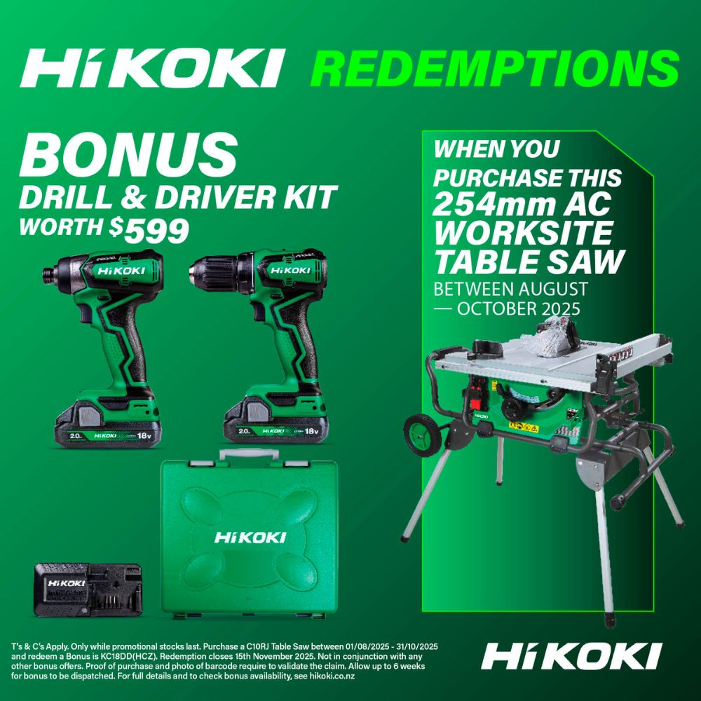 HiKOKI 254mm Premium Worksite Table Saw 1500W - C10RJ