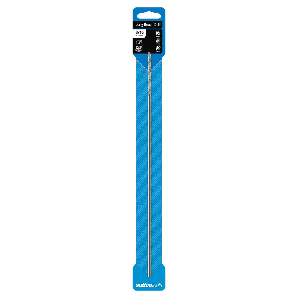 Sutton Tools Extra Long Series Drill Bit 3/16 x 300mm HSS