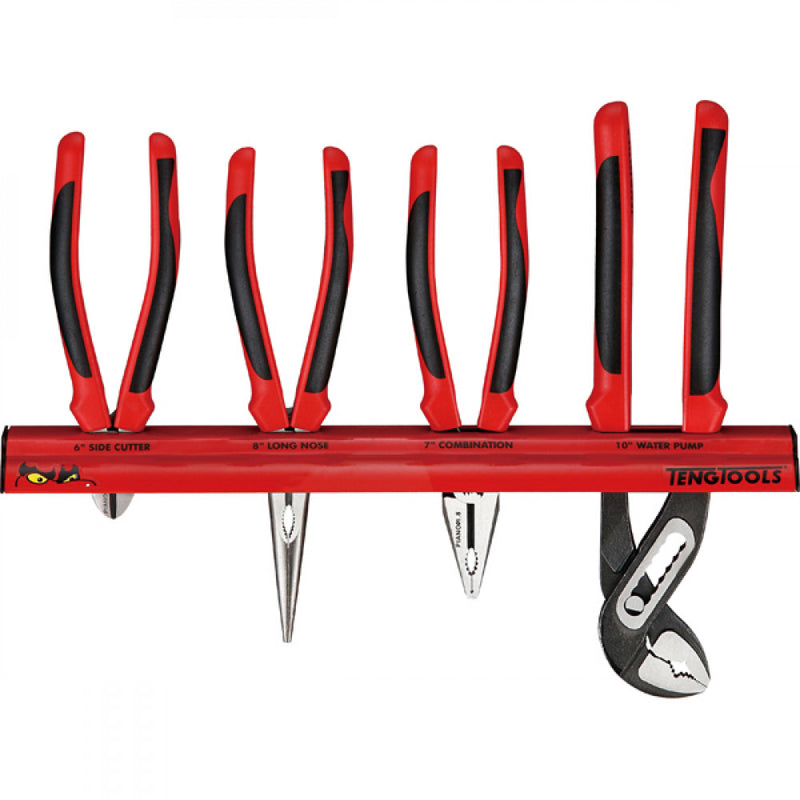 Teng Plier Set 4Pc Wall Rack