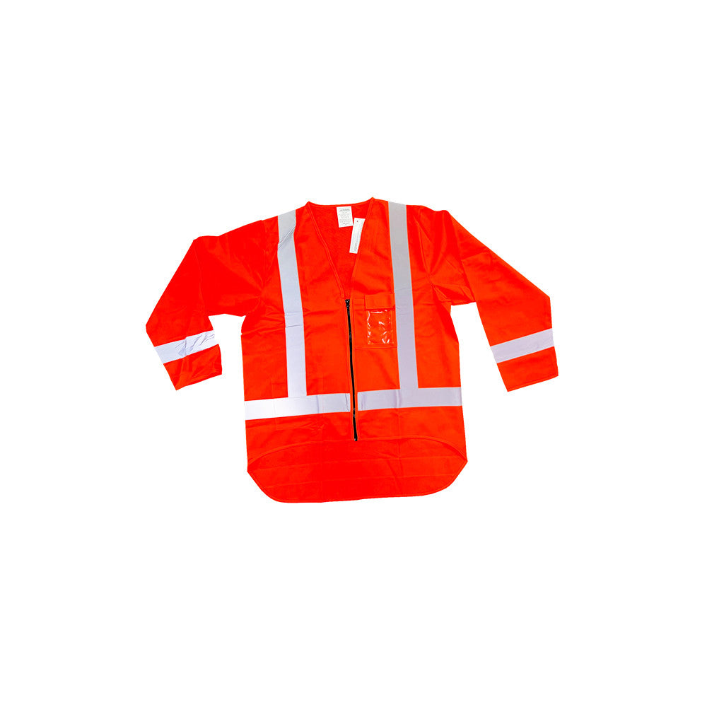 HiViz Long Sleeve Vest Orange 6XL