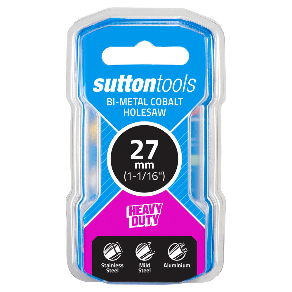 27mm Sutton Tools Bi-Metal Cobalt Holesaw