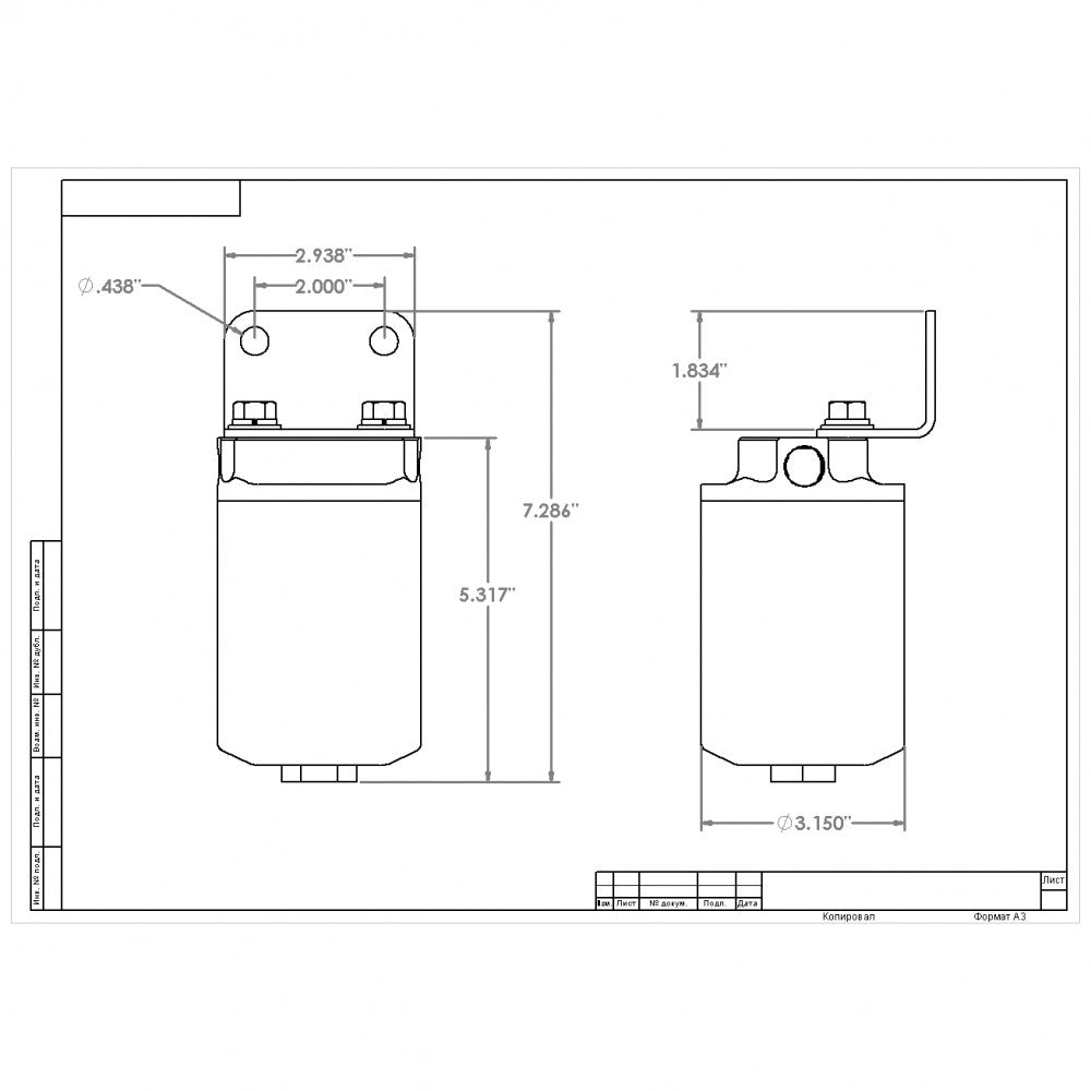 Aeromotive Stainless Steel Series Canister-Style Fuel Filters, Red/Black