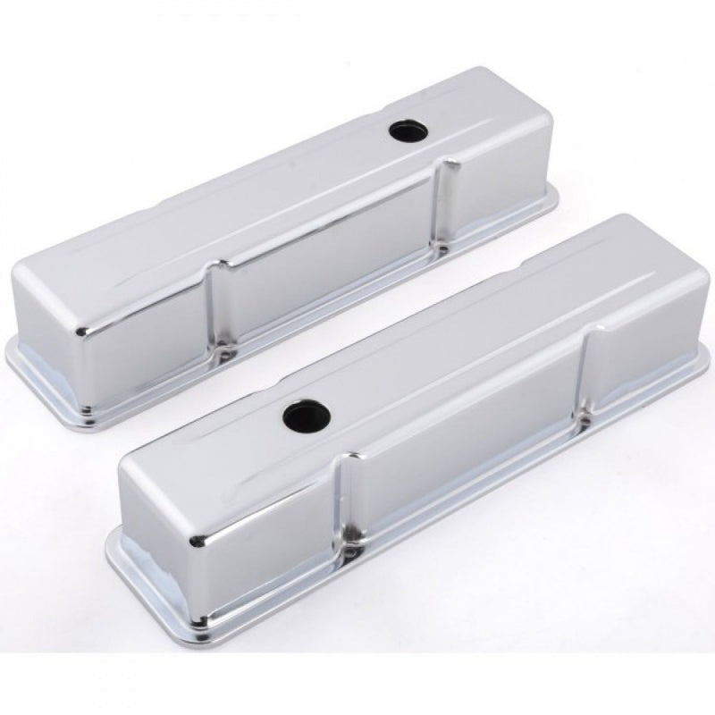 TSP Chevy Small Block Perimeter-Bolt Tall Chrome Steel Valve Covers