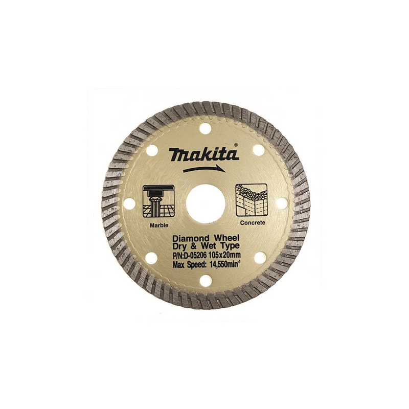 Makita Diamond Circular Saw Blade 105x20/16 Turbo