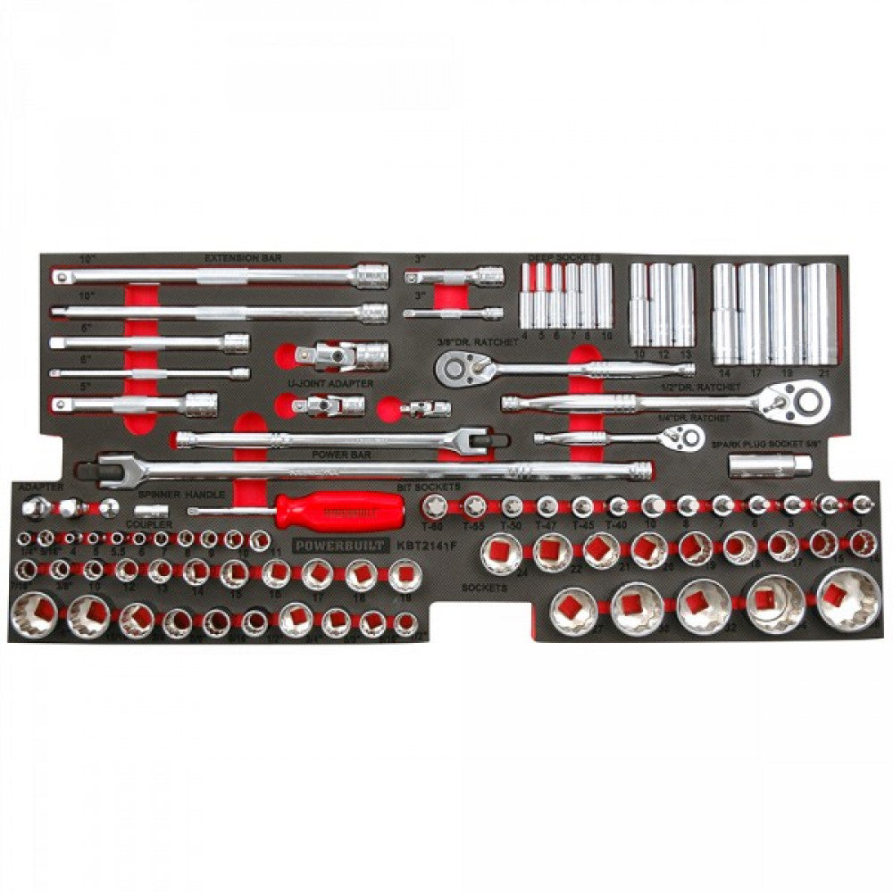 Powerbuilt 94Pc Socket Driver & Accessory Tray